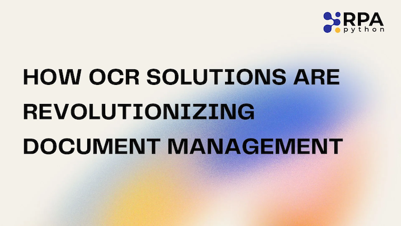 OCR Solutions for Optimized Document Management